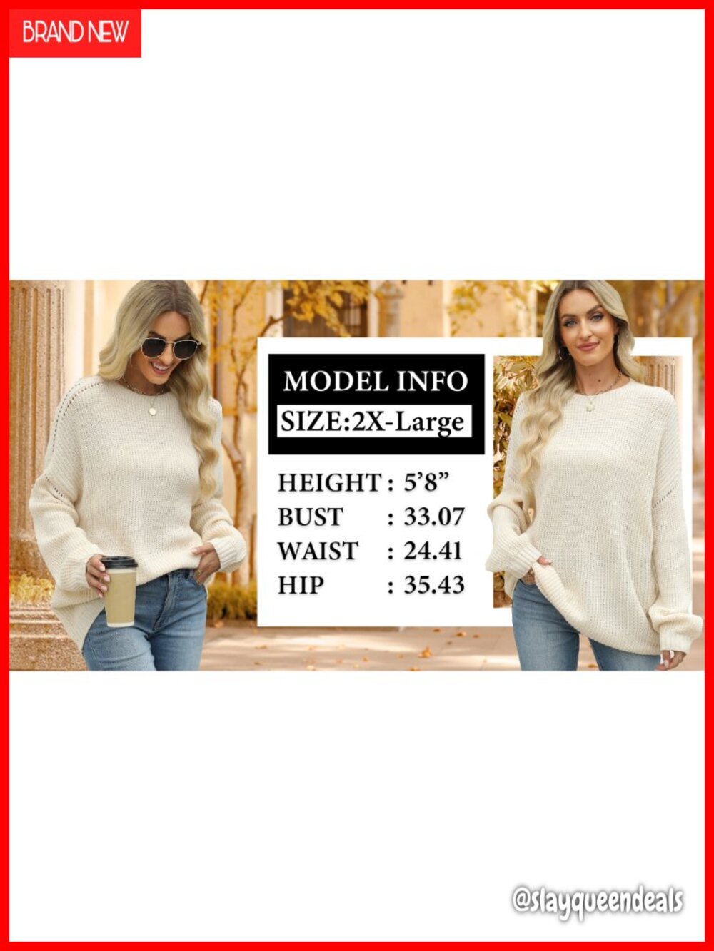 Oversized Knit Ribbed Pullover Tunic Sweater - Picture 6 of 6